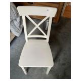 WHITE X-BACK DINING CHAIR