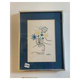 FRAMED AND MATTED ORIGINAL SIGNED ART PIECE