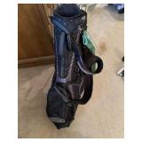 NIKE GOLF BAG, IRONS & PUTTER, PRACTICE BALLS