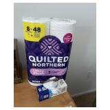 SMALL TRASH BAGS ANDD 8 PACK OF ULTRA PLUSH