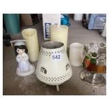 PRECIOUS MOMENTS FIGURINE, LUMINARA CANDLES,