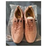 IBERTK PINK SUEDE LACE-UP SNEAKERS SIZE 43.