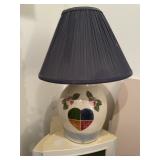 CCD HANDMADE CERAMIC TABLE LAMP - CREAM BASE W/