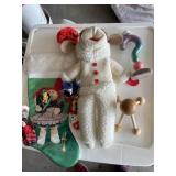 PUPPET, CHRISTMAS STOCKING, ASSORTED TOYS.