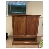 MITSUBISHI WOOD CABINET TELEVISION, VINTAGE