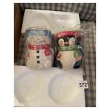 TEMP-TATIONS SNOWMAN & PENGUIN CERAMIC MUGS W/