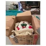 CERAMIC SANTA AND MRS. CLAUS COOKIE JAR -