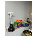 TOILET PLUNGER, GAIN SCENT BOOSTER, TIDE PODS,