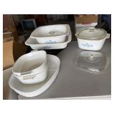 CORNING WARE CORNFLOWER BAKEWARE.