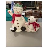 HALLMARK PLUSH SNOWMAN FIGURINES - HAPPY HOLIDAYS