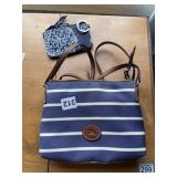 DOONEY & BOURKE STRIPED CANVAS CROSSBODY BAG,