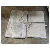 PALE BLUE BAT MATS AND HEART SHAPED OVER THE DOOR