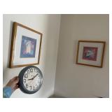 SPARTUS QUARTZ WALL CLOCK, 2 KITCHEN FRAMED WALL