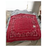 FAST COLOR - RED BANDANA, FLORAL & ELEPHANT