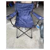 BLUE FOLDING CAMPING CHAIR.