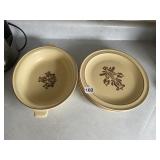 PFALTZGRAFF VILLAGE BROWN PATTERN SERVING BOWL W/