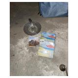 GLASS DIVIDED RELISH DISH, BEACH SCENE COASTERS,