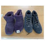 SHOE PAIR - PURPLE FLEECE-LINED BOOTIES & RYKA
