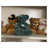 ASSORTED STUFFED TEDDY BEARS - FOUR BEARS, BROWN,