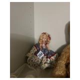 VINTAGE COMPOSITION DOLL - BLONDE HAIR, BLUE