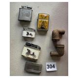 VINTAGE LIGHTER & ZIPPO COLLECTION W/ CAST