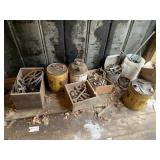 MOTOR PULLEYS PLUS CAST IRON AND COPPER PIPE