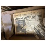 VTG NEWSPAPERS INCLUDING 1973 VIETNAM WAR END.