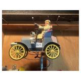 VINTAGE TIN LITHO AUTOMOTIVE TOY CAR WINDMILL.