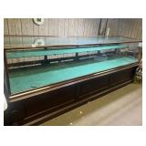 ANTIQUE WOOD & GLASS DISPLAY CASE - MULTI-TIER,