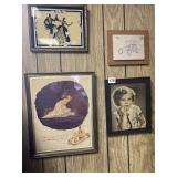 VINTAGE FRAMED ART & MEMORABILIA - SILHOUETTE