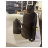PAIR OF CAST IRON WEIGHTS FOR CLOCK OR BARN