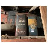 VINTAGE MOTOR OIL CANS - ALL STAR 2-GALLON,