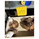 NORELCO VINTAGE SHAVER COPPER REFLECTIVE LAMPS 2