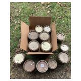 ASSORTED PAINT CANS - APPROX 15 METAL CANS,