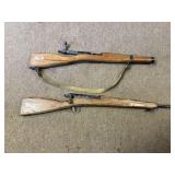 VINTAGE RIFLES W/ WOOD STOCKS. CADET BB TRAINING