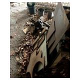 ASSORTED METAL & WOOD SCRAP PARTS.