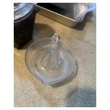 ASSORTED GLASS TABLEWARE - CITRUS REAMERS,