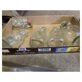 ASSORTED BEAR SHAPED GLASS JARS