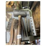 WIRE BRUSH, RUBBER HAMMER, CHISELS