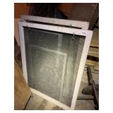 WINDOW SCREEN FRAMES - PAIR, WOOD W/ MESH, 28.5 X