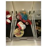 VTG PATRIOTIC & RHINESTONE BROOCHES. WEST GERMAN