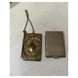 POCKET MEMO HOLDERS VINTAGE DIRECTORY GOLD TONE