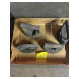 ASSORTED CAST IRON SAD IRONS, VARIOUS STYLES,