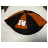 BLACK AND ORANGE BEANIE