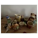 CERAMIC ANIMAL PLANTERS, ASSORTED INCLUDING BEAR,