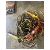 EXTENSION CORDS & WORK LIGHTS - ASSORTED LENGTHS,