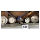 VINTAGE AUTO GAUGES - OIL PRESSURE, AMPERES,