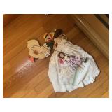 VINTAGE COMPOSITION DOLL W/ ACCESSORIES - CREAM