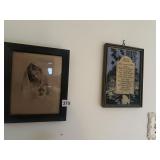 FRAMED MOTHER & CHILD PRINT W/ ALL TO MYSELF