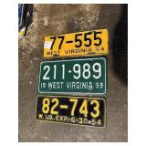 1954 PLATE WV AND 1959 PLATE